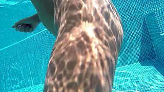 Hot MILF with Buttplug in the Pool, Fucked, Big Cumshot