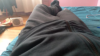 Guy with a big dick shows off his big attribute