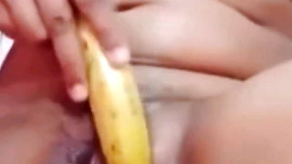 Playing with Banana Want a Dick