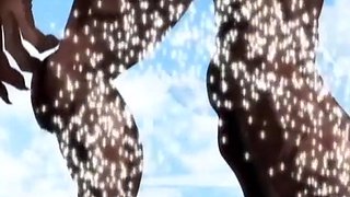 Busty anime teen licked out