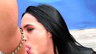 Molly's Explosive Bukkake Facial and Messy Cum Swallow