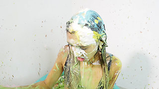 I Am Humiliated as a Presenter with Slime Pie Cake Chocolate