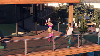 GTA 5 Franklin Hires Premium Lady in his Vinewood Mansion PART1