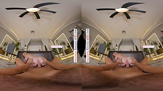 Naughty Riley Reign takes on coworker's massive dong in virtual reality POV