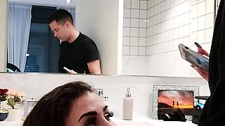 Susy Gala Sucks And Bends Over For Cock In Bathroom