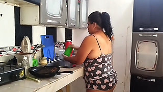 I hired this maid, she came in with those shorts showing her big ass