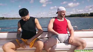Angel Elias And Marcus Mcneill - Best Buds And Decide To Jerk Off Together On The Boat