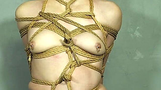 Slave Mila Tightly Tied in Orgasm Torment with Rope Bondage and Bound Orgasms