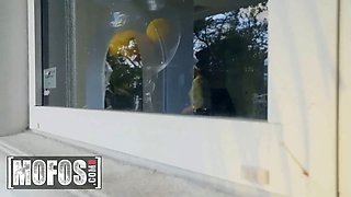 Ramon Nomar spotted Ryan Keely wearing her underwear and high heels looking straight at him as a sign to pound her - mofos