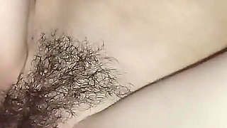 POV of My Girlfriend's Hairy and Tight Vagina, I Ejaculated Inside Her and Put Some Semen on Her Buttocks (full Video)