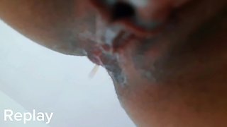 Huge Load of Sperm Dripping From Ass to Pussy
