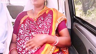 Desi Stepmom And Stepson Car Sex For Long Drive. Telugu Dirty Talks