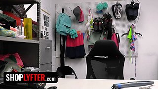 Lean red haired cutie Ava Davis gets her pink labia drilled and creampied for stealing - shoplyfter