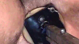 Two Busty MILFs Playing with a Fat Slave