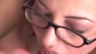 Nerdy College Girl Likes to Suck and Fuck in Classroom