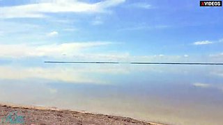 Stranger cums in my panties on beach public sex - Realpanties POV