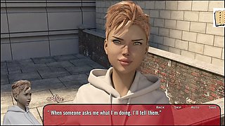 3D cartoon porn for first-timers in a visual novel setup