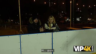 Vip4k. Funky Town got caught at a public skating rink and got nailed