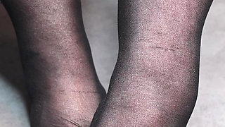 Asmr Nylons Feet Rubbing Extremely Relaxing and Horny at the Same Time Nylon Foot Tease in 4K