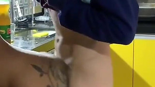 Fucking Her Pussy in the Kitchen While Stepdaddy's Away