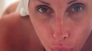 Stepson Saw How His Stepmother Jerked off and Then Fucked Her