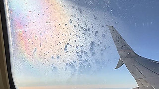 I'm playing with myself right on at my seat on the plane!