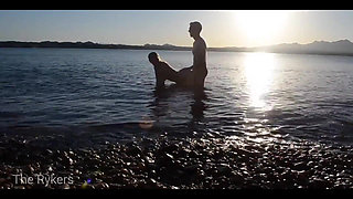 Romantic Sex at a Public Beach