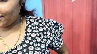 Vaishnavy Pee and Wash in Nighty Bathroom Scene