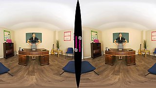 Stretch Me Out - British Brunette Teacher Striptease