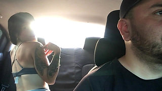 My friend masturbates in my car inciting me to fuck.