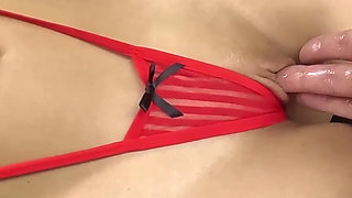 POV Sensual Massage & Fuck with an Asian Model in Red Lingerie