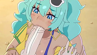 Brazilian Miku happily sucks and rides this cock