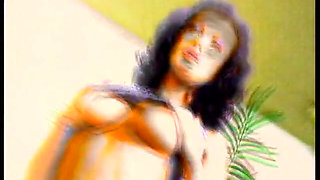 Petite brunette in black nylons twat fucked