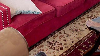 Religious Stepmom Takes Stepson's Hard Cock up Her Butthole