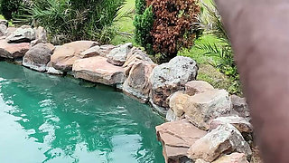 MILF & BBC Poolside Fuck Sloppy Head, Anal, & Splash Finish