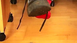 Red Stockings, Sneakers & Dangling Tease
