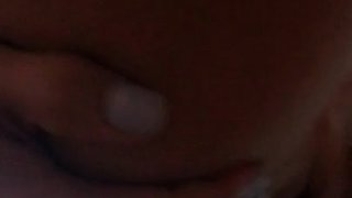 Big tit brunette sucks a big cock blowjob POV