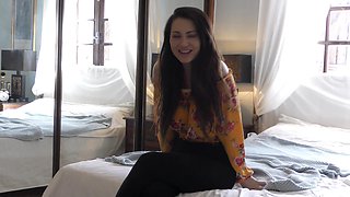 Gorgeous Gabriella enjoys while fingering her juicy pussy