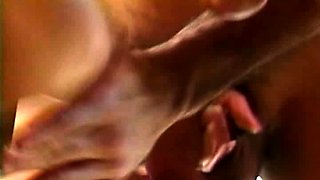 Hot brunette has hardcore group sex with DP
