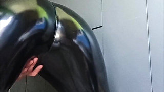 Shiny Pvc Suit Masturbation - Loud Squeaks While I Rub Myself