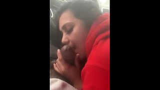 Natural Amateur blowjob outdoors exposed