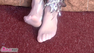 Sexy Natascia Looks Magical in a Fairy Cosplay Costume with White Nylons