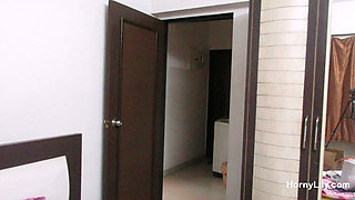 Horny Indian MILF Bhabhi In Sari Stripping Off Showing Her Big Boobs And Ass