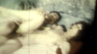Vintage Cum Guzzlers Share Loads in Sepia Retro Orgy Classic