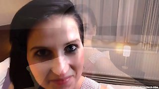 Amateur czech babe sucks penis and takes facial cumshot