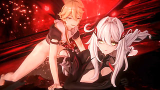 Genshin Impact - Ronova and Anastasya Passionate Sex - 3D Hentai Animations