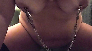 For My Master, I Willingly Torment My Nipples and Pussy. the Suffering and Discomfort Really Turn Me on