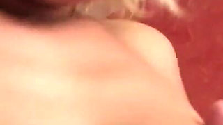 Threesome action with blonde chicks and older dude