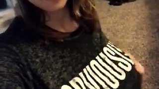 Cute curly brunette solo webcam masturbation