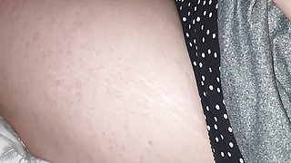 Step mom showing feet on camera and to her step son